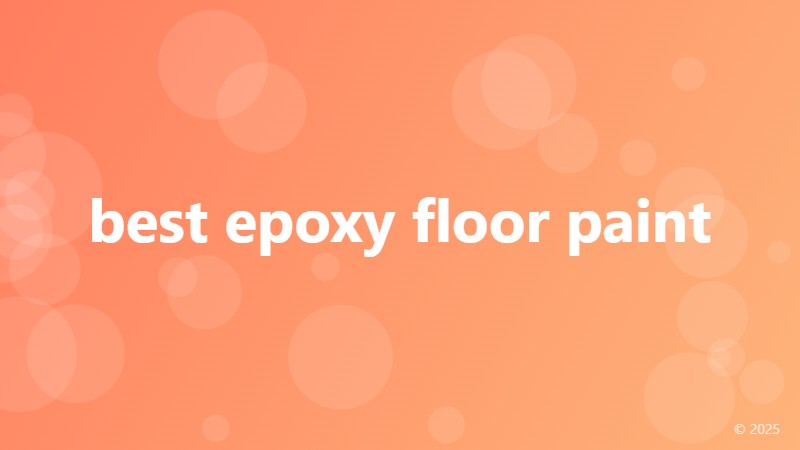 best epoxy floor paint