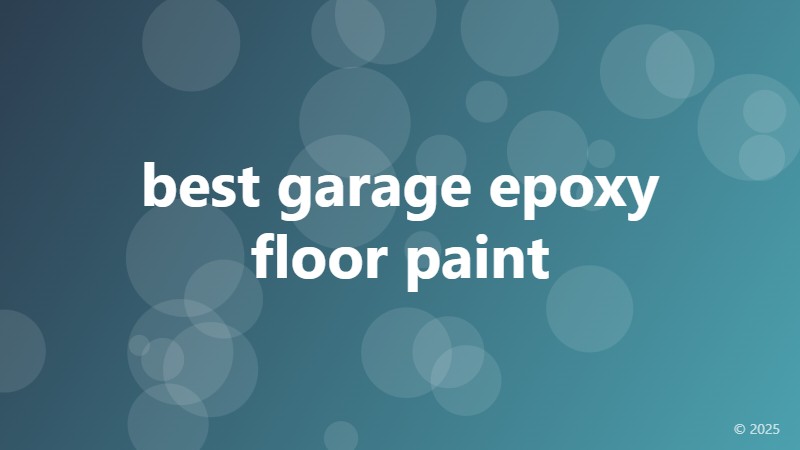 best garage epoxy floor paint