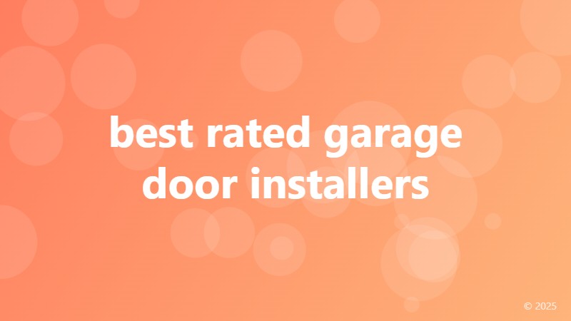 best rated garage door installers