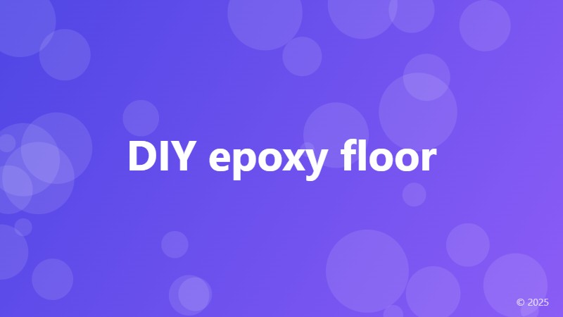 DIY epoxy floor
