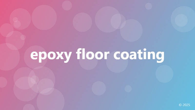 epoxy floor coating