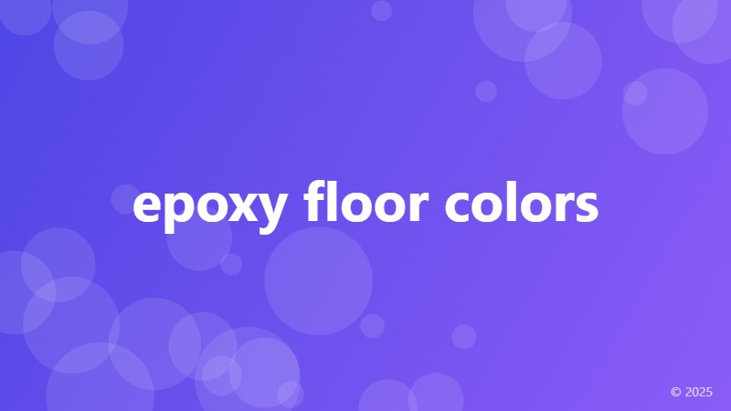 epoxy floor colors