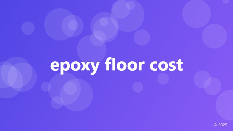 epoxy floor cost