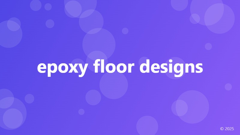 epoxy floor designs