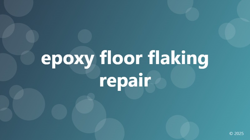 epoxy floor flaking repair