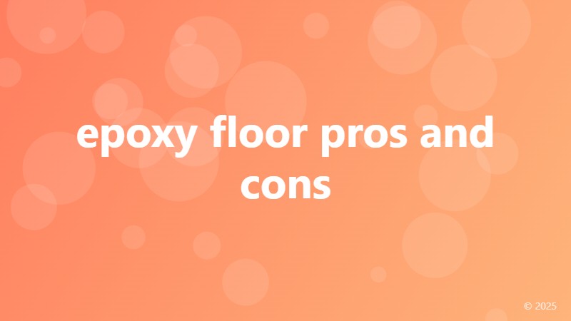 epoxy floor pros and cons
