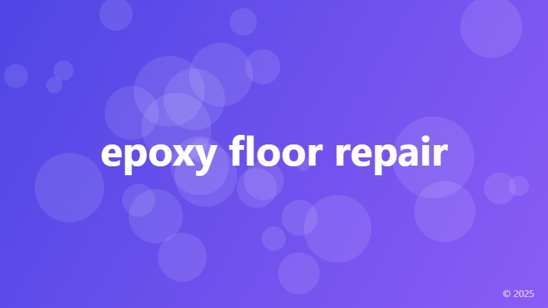epoxy floor repair