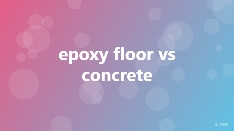 epoxy floor vs concrete