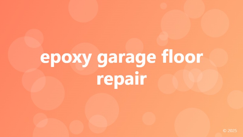 epoxy garage floor repair