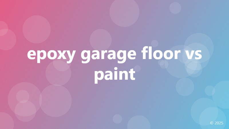 epoxy garage floor vs paint