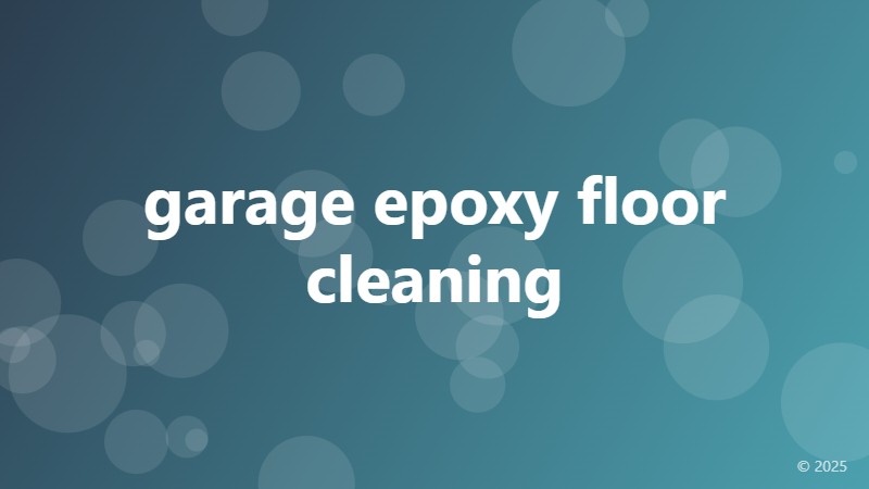 garage epoxy floor cleaning