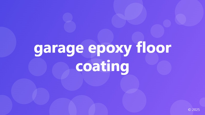 garage epoxy floor coating