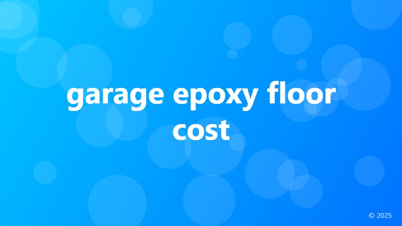 garage epoxy floor cost