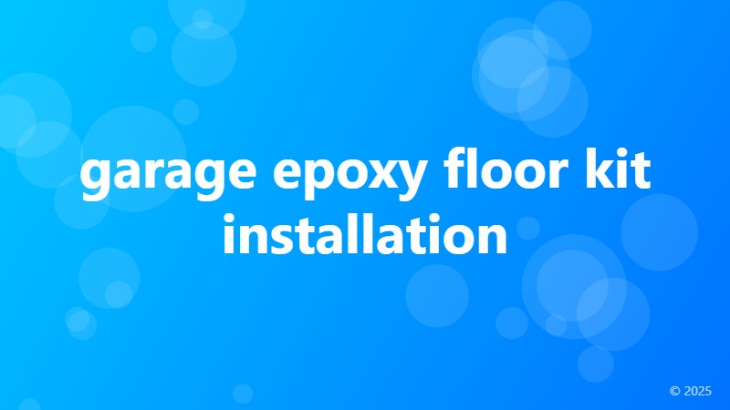 garage epoxy floor kit installation