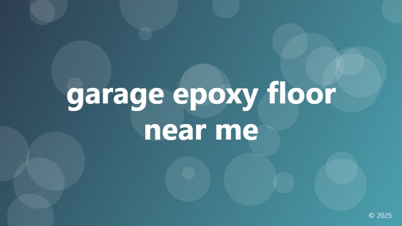 garage epoxy floor near me