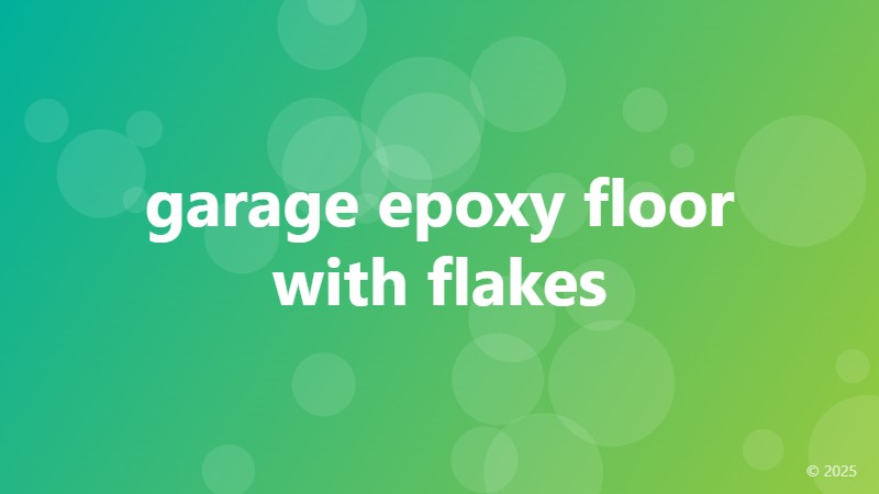 garage epoxy floor with flakes