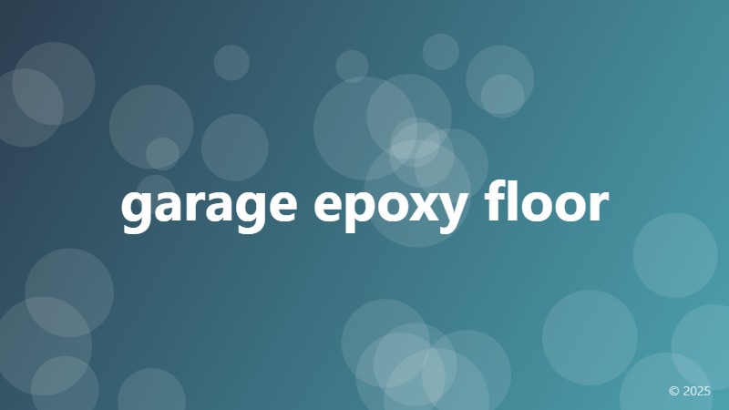 garage epoxy floor