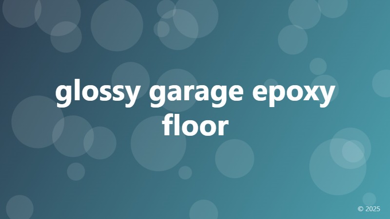 glossy garage epoxy floor