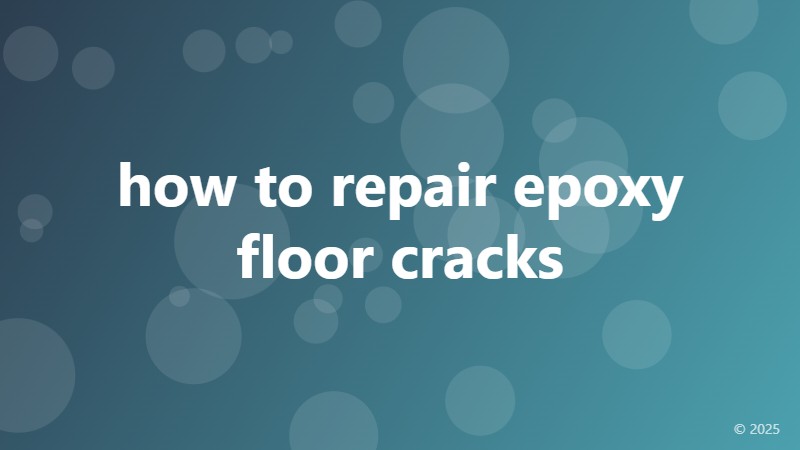 how to repair epoxy floor cracks
