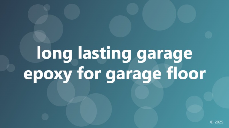 long lasting garage epoxy for garage floor