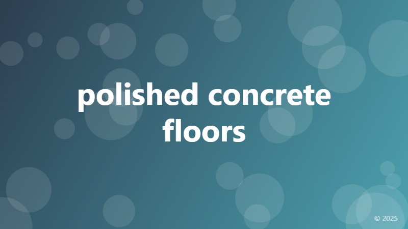 polished concrete floors