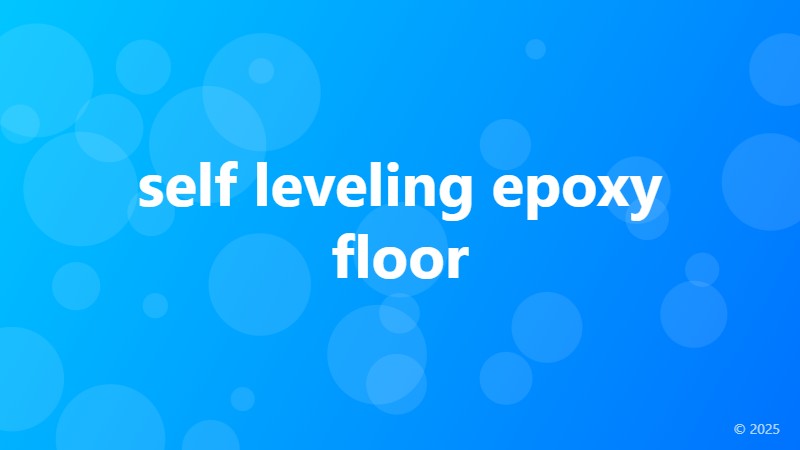 self leveling epoxy floor