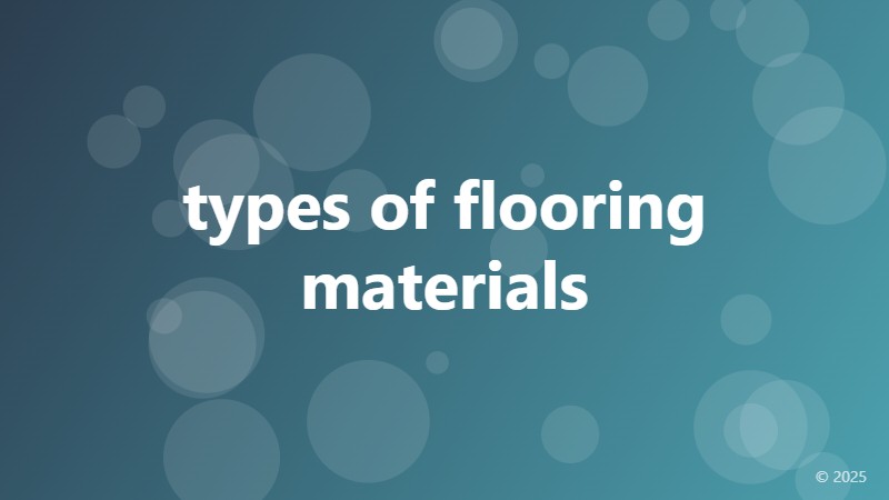 types of flooring materials
